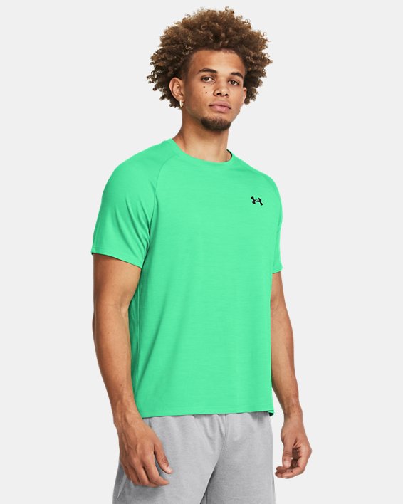 Men's UA Tech™ Textured Short Sleeve, Green, pdpMainDesktop image number 0